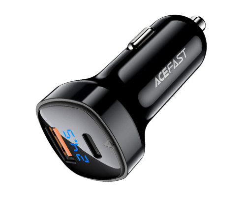 Автомобільний зарядний пристрій ACEFAST B4 digital display 66W(USB-C+USB-A) dual port car charger