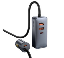 АЗП Baseus Share Together PPS multi-port Fast charging with extension cord 120W 2U+2C Gray