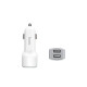 Автомобільний зарядний пристрій HOCO Z23 grand style dual-port car charger set with iP cable White