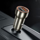 Автомобільний зарядний пристрій HOCO Z46A Blue whale PD20W+QC3.0 car charger Metal Gray