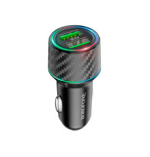 Автомобільний зарядний пристрій BOROFONE BZ21A Brilliant 36W dual port QC3.0 car charger Black