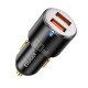 Автомобільний зарядний пристрій Essager City Dual Type-C + USB-A Car Charger 66W black (ECC2C1A-FF01)