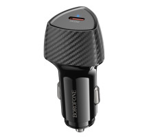 Автомобільний зарядний пристрій BOROFONE BZ31B Solid single-port PD30W car charger Black