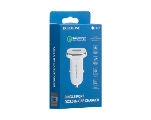 АЗП Borofone BZ12A 18W 3A white PLS-00-00053743