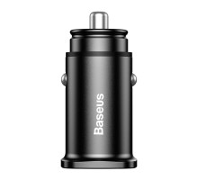 Автомобільний зарядний пристрій Baseus Square metal A+A 30W Black