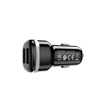 Автомобільний зарядний пристрій BOROFONE BZ13 Extreme dual port car charger Black