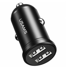 АЗП Usams US-CC114 C20 2.4A Dual USB Mini Car Charger Black