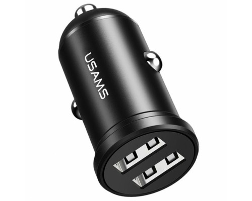 АЗП Usams US-CC114 C20 2.4A Dual USB Mini Car Charger Black