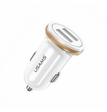 АЗП Usams US-CC050 C4 2.4A Dual USB Mini Car Charger White