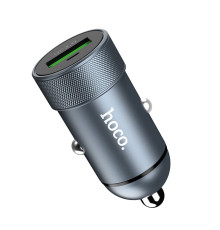 Автомобільний зарядний пристрій HOCO Z32 Speed Up single port QC3.0 car charger 18W Metal Gray