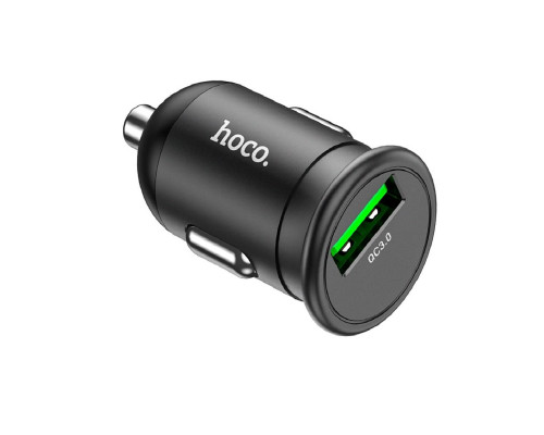 Автомобільний зарядний пристрій HOCO Z43 Mighty single port QC3.0 18W Black