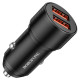 Автомобільний зарядний пристрій BOROFONE BZ19 Wisdom dual port car charger Black