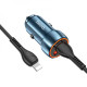 Автомобільний зарядний пристрій HOCO Z46A Blue whale PD20W+QC3.0 car charger set(C to iP) Sapphire Blue