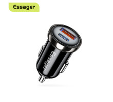 Автомобільний зарядний пристрій Essager Sunset Type-C to Lightning 20W USB Charging Cable black (ECC2Q-WL0A)