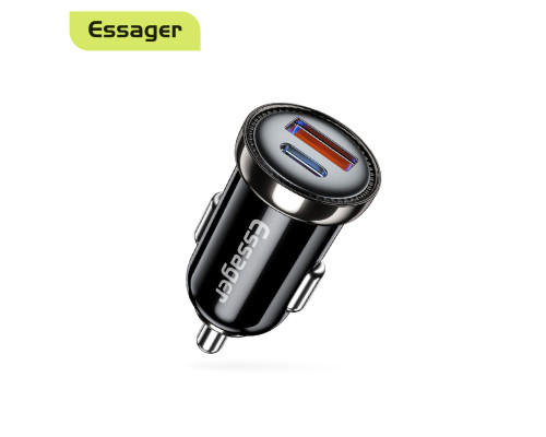 Автомобільний зарядний пристрій Essager Sunset Type-C to Lightning 20W USB Charging Cable black (ECC2Q-WL0A)