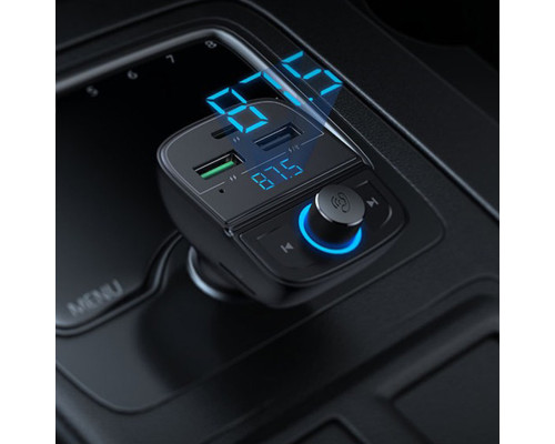 АЗП з FM-модулятором UGREEN CD229 FM&Bluetooth Transmitter&Car Charger + TF Slot Black (UGR-80910)