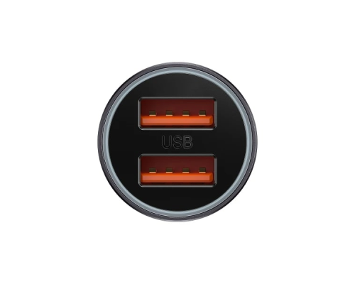 АЗП Baseus Golden Contactor Max 60W 3A 2USB-A dark gray PLS-00-00113656