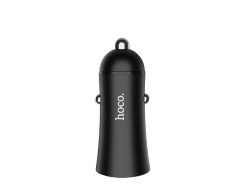 Автомобільний зарядний пристрій HOCO Z30A Easy route dual port car charger Black