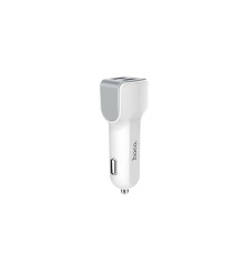 Автомобільний зарядний пристрій HOCO Z23 grand style dual-port car charger set with Micro cable White