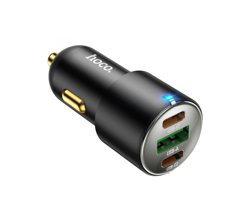 Автомобільний зарядний пристрій HOCO NZ6 PD45W 3-port(2C1A) car charger Black