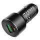 Автомобільний зарядний пристрій HOCO Z42 Light road dual port digital display PD20W+QC3.0 car charger Black