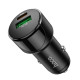 Автомобільний зарядний пристрій HOCO Z42 Light road dual port digital display PD20W+QC3.0 car charger Black