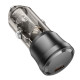 Автомобільний зарядний пристрій BOROFONE BZ24 Clever single port PD20W car charger Transparent Black