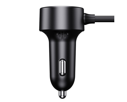 Автомобільний зарядний пристрій Baseus High Efficiency Pro 1-for-2 Car Cigarette Lighter 30W Cosmic Black (C00455300121-00)