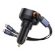 Автомобільний зарядний пристрій Baseus Enjoyment Pro Car Charger C+Retractable C & iP Cable 60W Cluster Black (C00057802111-00)