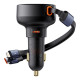 Автомобільний зарядний пристрій Baseus Enjoyment Pro Car Charger C+Retractable C & iP Cable 60W Cluster Black (C00057802111-00)