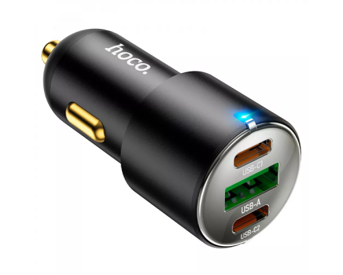 АЗП Hoco NZ6 45W 3A 1USB-A+2USB-C black PLS-00-00098803