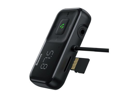 АЗП з FM-модулятором Baseus T typed S-16 wireless MP3 car charger（English) Black