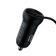 АЗП з FM-модулятором Baseus T typed S-16 wireless MP3 car charger（English) Black