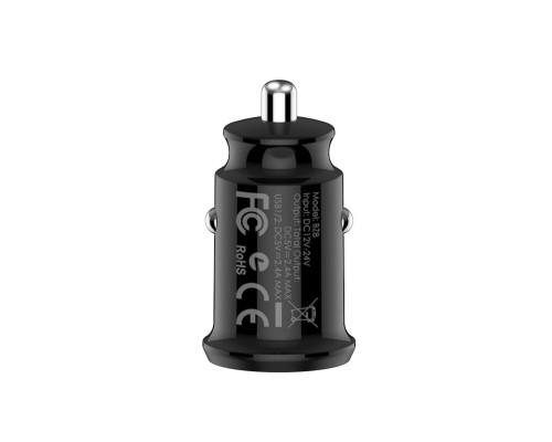 Автомобільний зарядний пристрій BOROFONE BZ8 MaxRide Dual Port Car Charger Black