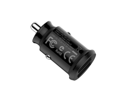 Автомобільний зарядний пристрій BOROFONE BZ8 MaxRide Dual Port Car Charger Black