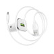 Автомобільний зарядний пристрій BOROFONE BZ12A single port QC3.0 with Type-C cable 18W White