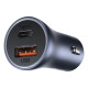Автомобільний зарядний пристрій Baseus Golden Contactor Pro Dual Car Charger U+C 40W (With Cable Type-C/ iP 1m) Dark Grey (TZCCJD-B0G)