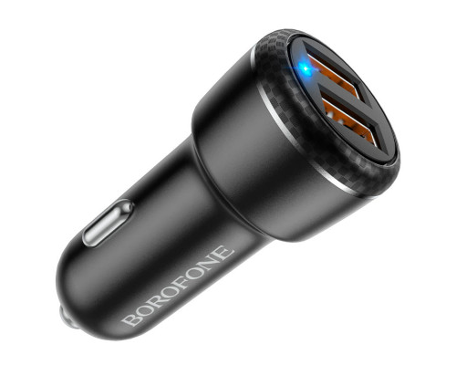 Автомобільний зарядний пристрій BOROFONE BZ17 Core dual port QC3.0 car charger set(Type-C) 18W