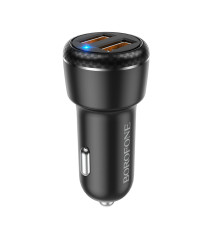 Автомобільний зарядний пристрій BOROFONE BZ17 Core dual port QC3.0 car charger set(Type-C) 18W