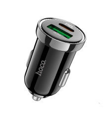 Автомобільний зарядний пристрій HOCO Z44 Leading PD20W+QC3.0 car charger Black (6931474757241)