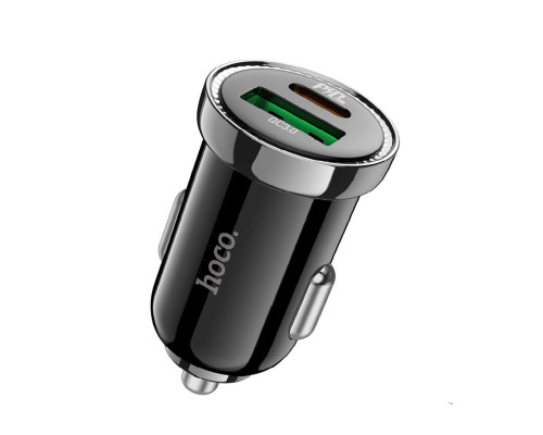 Автомобільний зарядний пристрій HOCO Z44 Leading PD20W+QC3.0 car charger Black (6931474757241)