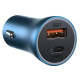 Автомобільний зарядний пристрій Baseus Golden Contactor Pro Dual Fast Charger Car Charger C+C 40W Blue (CGJP000003)