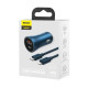 Автомобільний зарядний пристрій Baseus Golden Contactor Pro Dual Fast Charger Car Charger C+C 40W Blue (CGJP000003)