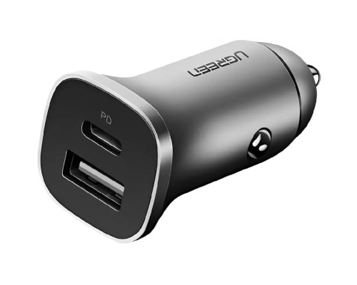 Автомобільний зарядний пристрій UGREEN CD130 Dual USB Car Charger (Space Gray) (UGR-30780)