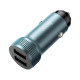 Автомобільний зарядний пристрій HOCO Z49 Level dual port car charger Metal Gray