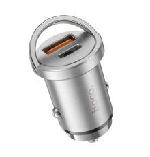 Автомобільний зарядний пристрій HOCO NZ10 Handy PD45W+QC3.0 car charger Silver