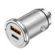 Автомобільний зарядний пристрій HOCO NZ10 Handy PD45W+QC3.0 car charger Silver