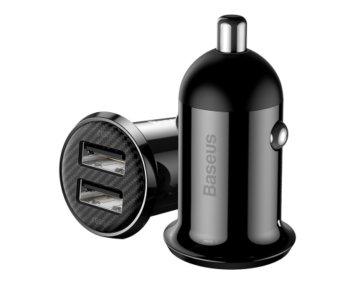 АЗП Baseus Grain Pro 24W 4.8A 2USB-A black PLS-00-00066519