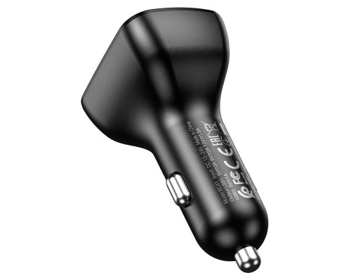 АЗП з FM-модулятором BOROFONE BC41 Eminency QC3.0 Car BT FM transmitter 18W Black (BC41B)