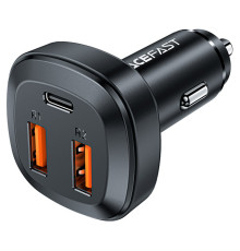 Автомобільний зарядний пристрій ACEFAST B9 66W(2USB-A+USB-C) three port metal car charger (6974316281726)